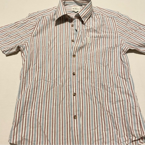 Ben Sherman Men's Striped Short Sleeve Shirt Size Small - Picture 7 of 16